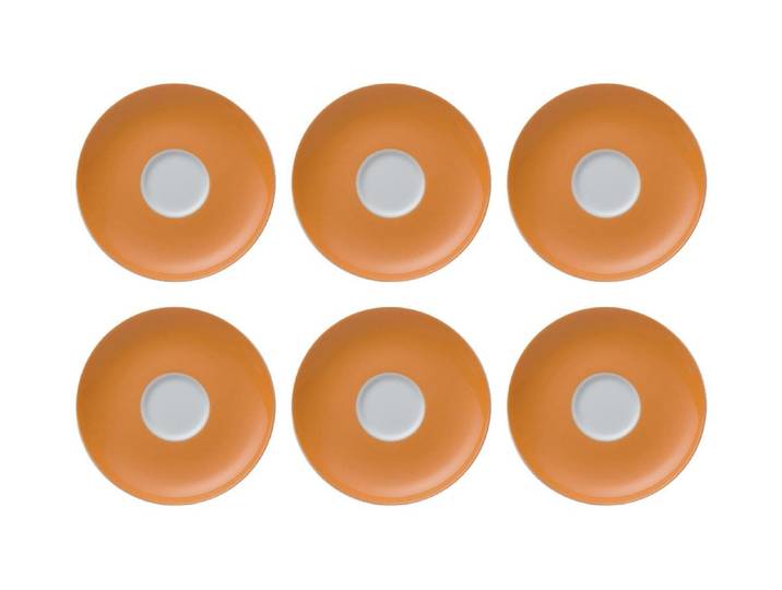 Untertasse THOMAS PORZELLAN Sunny Day 6 Stück , orange, Ø:11,9cm, Porzellan, Speiseteller, Untertasse