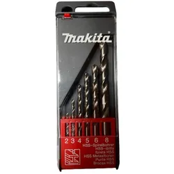 Makita HSS-Spiralbohrer-Set P-54106 Metallbohrer 6tlg. Ø 2 3 4 5 6 8 mm