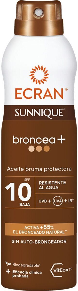 Ecran Sunnique Broncea+ Mist Oil SPF 10 250 ml