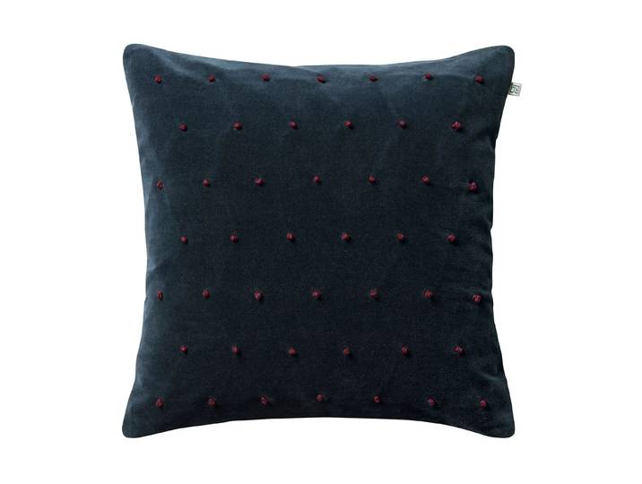 Chhatwal & Jonsson Housse de coussin Roma 50x50 cm Sea blue-ruby