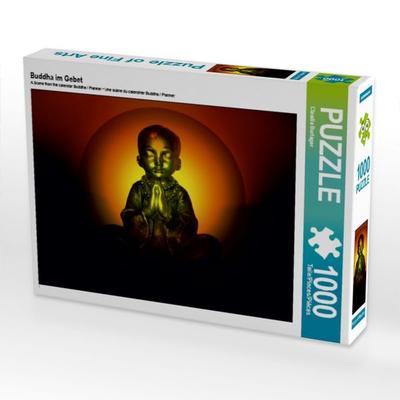 CALVENDO Puzzle Buddha im Gebet | 1000 Teile Lege-Größe 64x48cm Foto-Puzzle für glückliche Stunden