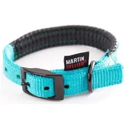 Martin Sellier Nylon-Komfort-Halsband für Hunde (L, Hund, Hundesport, Spazieren), Halsband + Leine
