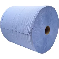 Tissue Expert Putztuchrolle, Putzrolle, Putztücher blau 3-lagig, 1000 Blatt, 36x38 cm, perforiert, saugstark, Reinigungstücher