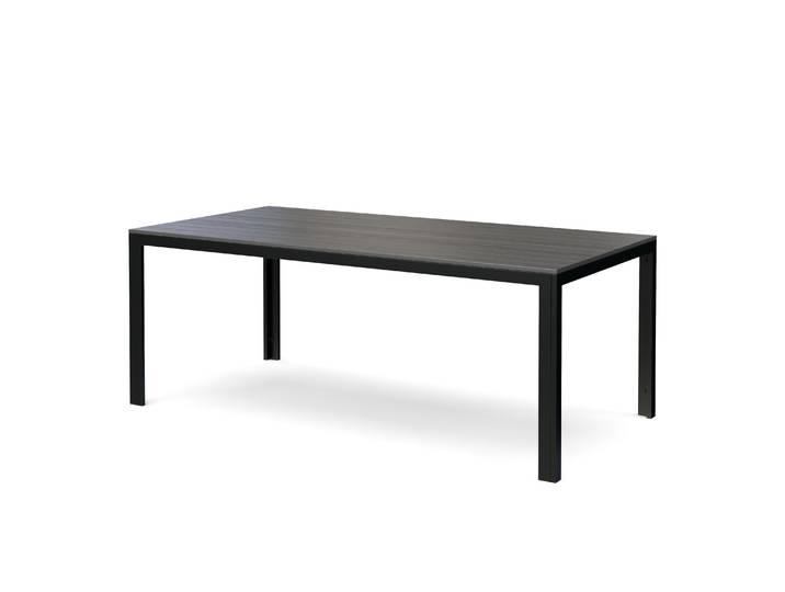 Gartentisch KAVO 200 x 100 cm anthrazit/schwarz