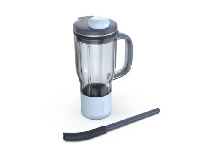 Ninja BlendBoss Mug de voyage avec couvercle à bec verseur et\, Cyberespace Paille amovible\, compatible avec le Ninja BlendBoss et les porte-gobelets lavables au lave-vaisselle - XSKDB324LSCY