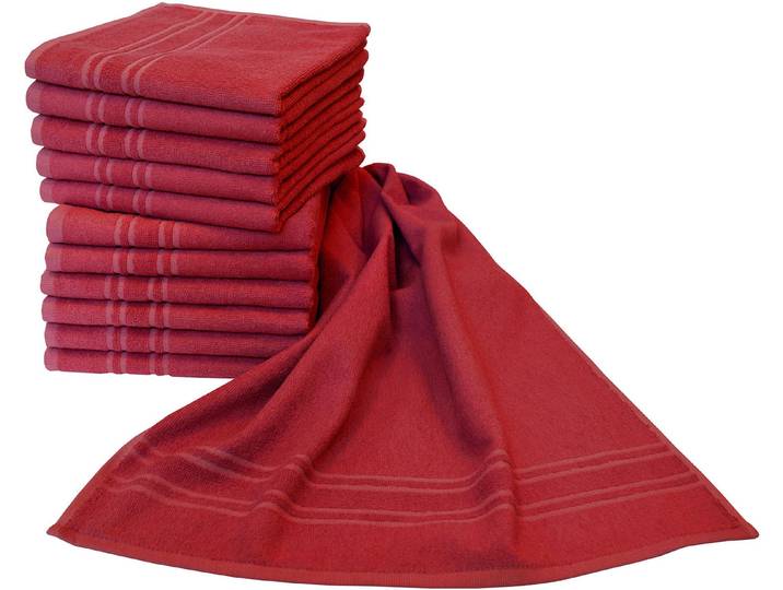 Handtücher DYCKHOFF Saphir Friseurhandtücher , rot (bordeaux), B:47cm L:85cm, Frottier, Frottier, Handtücher, Handtücher, Farbecht und besonders strapazierfähig, 47x85 cm