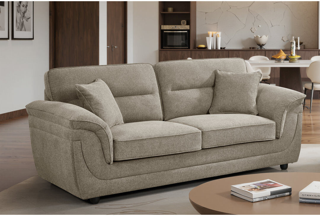 Mercer41 Howells Chenille Sofa Beige 3