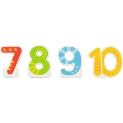 Zusätzliche Zahlen 7, 8, 9, 10 (H 6 cm) - bunt - H 6 cm
