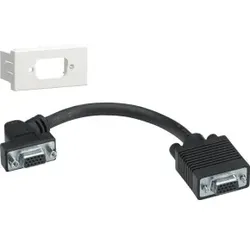 Hager G45MSET039016 Multimedia Anschlussset VGA Direkt Klipping 45x22.5 Verkehrsweiß