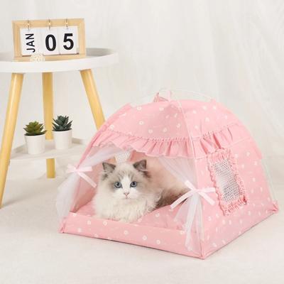 Inspired Finds Cozy Plush Pet Tent Bed For Cats & Small Dogs pink s 13.78x13.78in