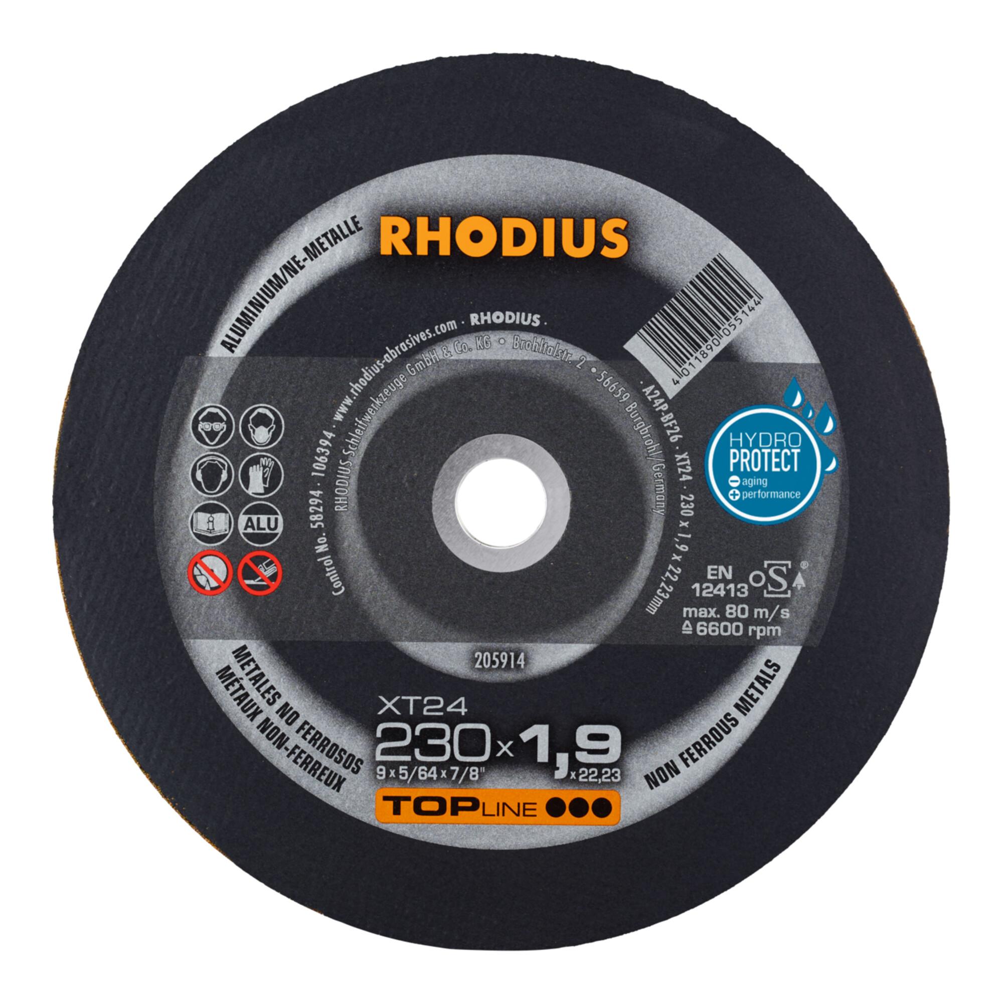 RHODIUS TOPline XT24 Extradünne Trennscheibe 230 x 1,9 x 22,23 mm (205914)
