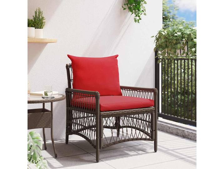 vidaXL Gartenstuhl Braun Poly-Rattan