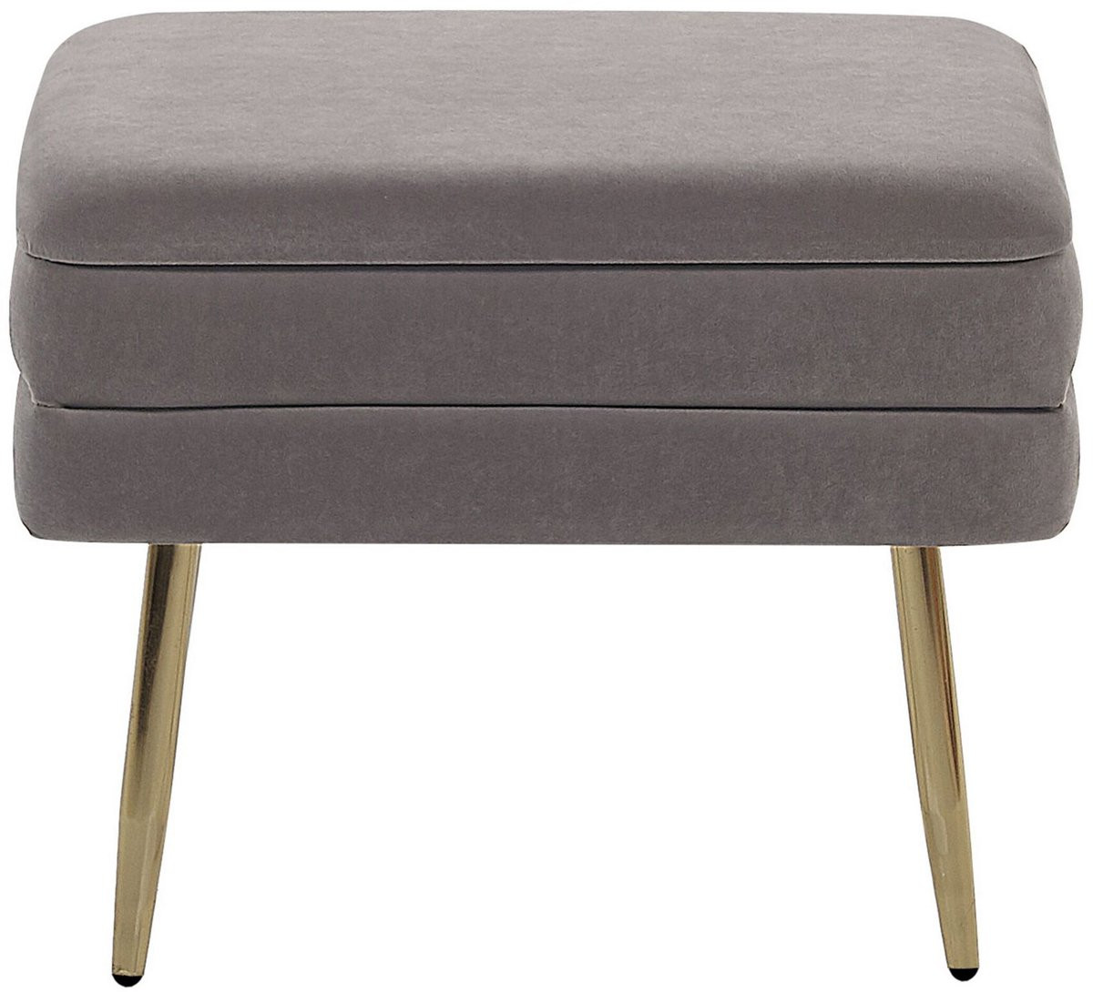 Beliani Hocker Odessa - Grijs - Fluweel
