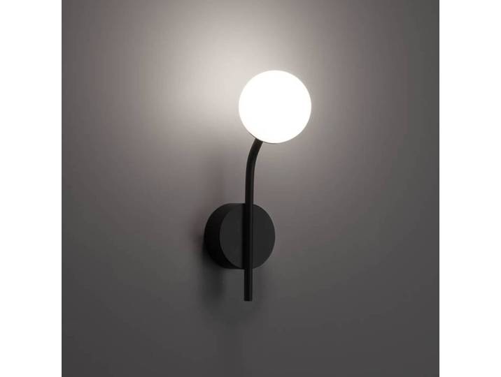 Decor Walther Wandleuchte Pep, dimmbar, schwarz, für Wohn- / Esszimmer, Metall, Modern, Kugellampe