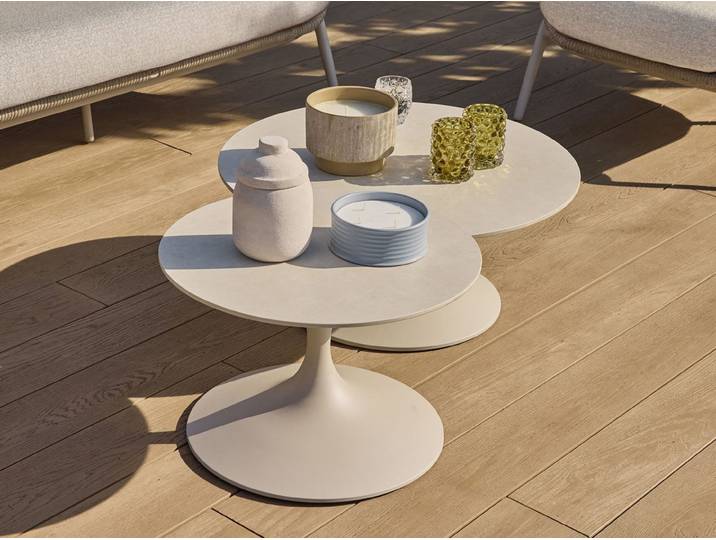 Loungetafel SUNS Rond Tuintafel Sintered stone Ø80cm