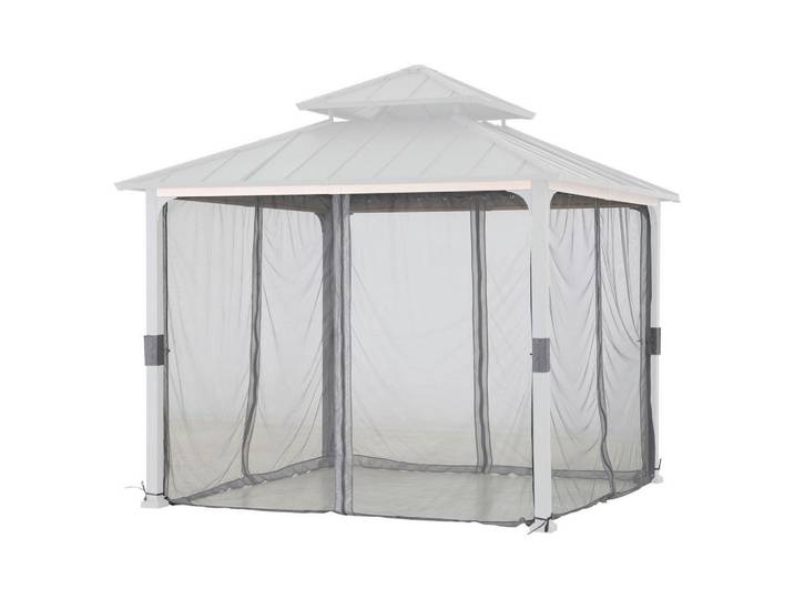Modante Pavillon-Seitenteil, Grau, 4-teilig, 265x221 cm, Sonnenschutz, Pavillons