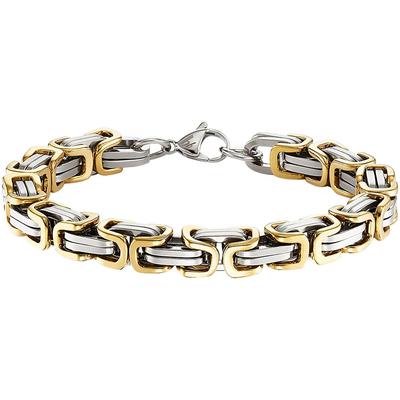 Edelstahlarmband BRUNO BANANI "Schmuck", gold (edelstahlfarben, gelbgoldfarben), Armbänder, Damen, 21cm, Edelstahl, Edelstahlarmband