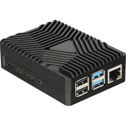 RPI CASE ALU09 - Gehäuse für Raspberry Pi 4, Alu, schwarz