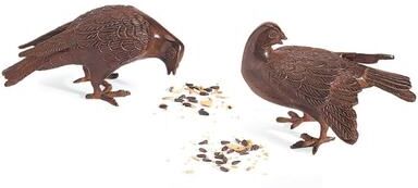 Achla Designs Pair of Bronzed Doves Figurines, 5 Inch Tall, Rustic Bronze Painted Finish