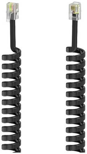 Hama Telefon (analog) Anschlusskabel [1x RJ10-Stecker 4p4c - 1x RJ10-Stecker 4p4c] 1.5 m Schwarz