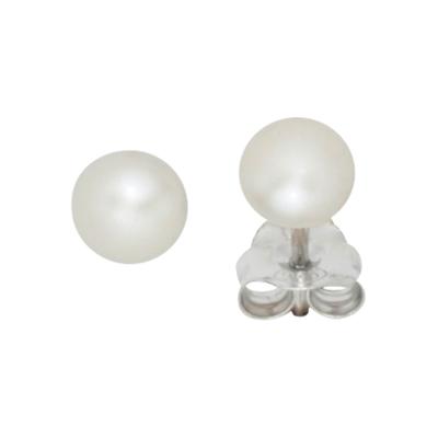 Perlenohrringe JOBO, silber (silber 925), Ohrringe, Damen, 5mm, Perlen Silber 925 (Sterlingsilber), Perlen, Silber 925 (Sterlingsilber), 925 Silber mit Süßwasser-Zuchtperlen