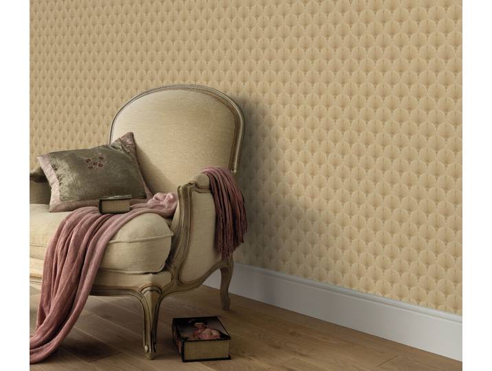 Vliestapete ERISMANN Vliestapete ANTOINETTE , gold, B:0,53m H:0,09m L:10,05m, Vlies, Tapeten, Vliestapete, Phthalate frei