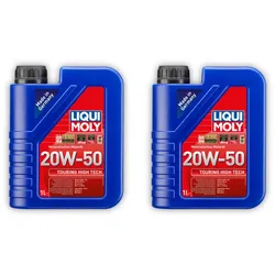 2x Motoröl LIQUI MOLY 1250 Touring High Tech 20W-50 Mineralisch Motorenöl Öl 1L