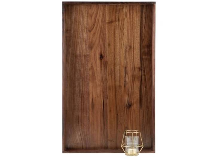 MAGIGO Extra großes rechteckiges Ottoman-Tablett, Walnussholz, 66 x 40,6 cm Servieren Sie Tee, Kaffee oder Frühstück im Bett, klassisches dekoratives Serviertablett aus Holz mit Griffen