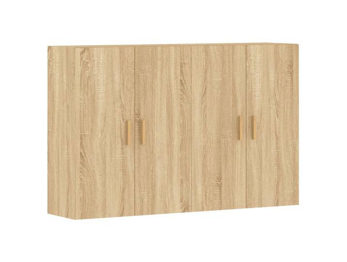 furnicato Wandhängeschrank Wandschrank Sonoma-Eiche 69,5x34x90 cm aus Holzwerkstoff und, 2-tlg.