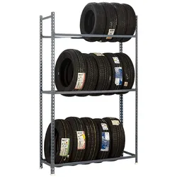 SimonRack Metallregal Autoclick mit Schublade. Farbe grau 2000x900x400 mm