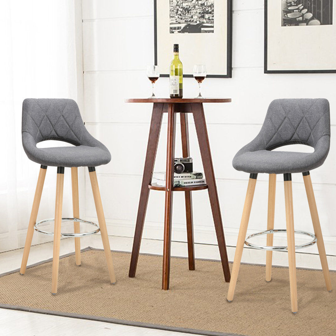 Isabelline Thierry 68cm Bar Stool Black 2