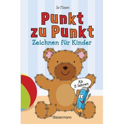 Punkt zu Punkt. Zeichnen für Kinder. Zahlen von 1 bis 100. Ab 5 Jahren, Taschenbuch von Jo Moon, Bassermann, 978-3-8094-4543-2