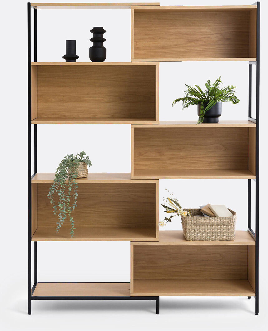LA REDOUTE INTERIEURS Bibliothèque modulable et extensible, en plaqué chêne, VOLGA