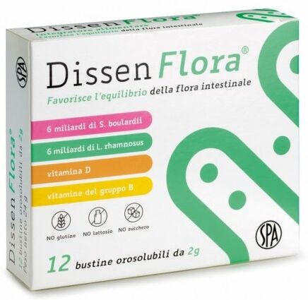 Spa Dissen Flora Integratore Equilibrio Intestinale 12 Bustine
