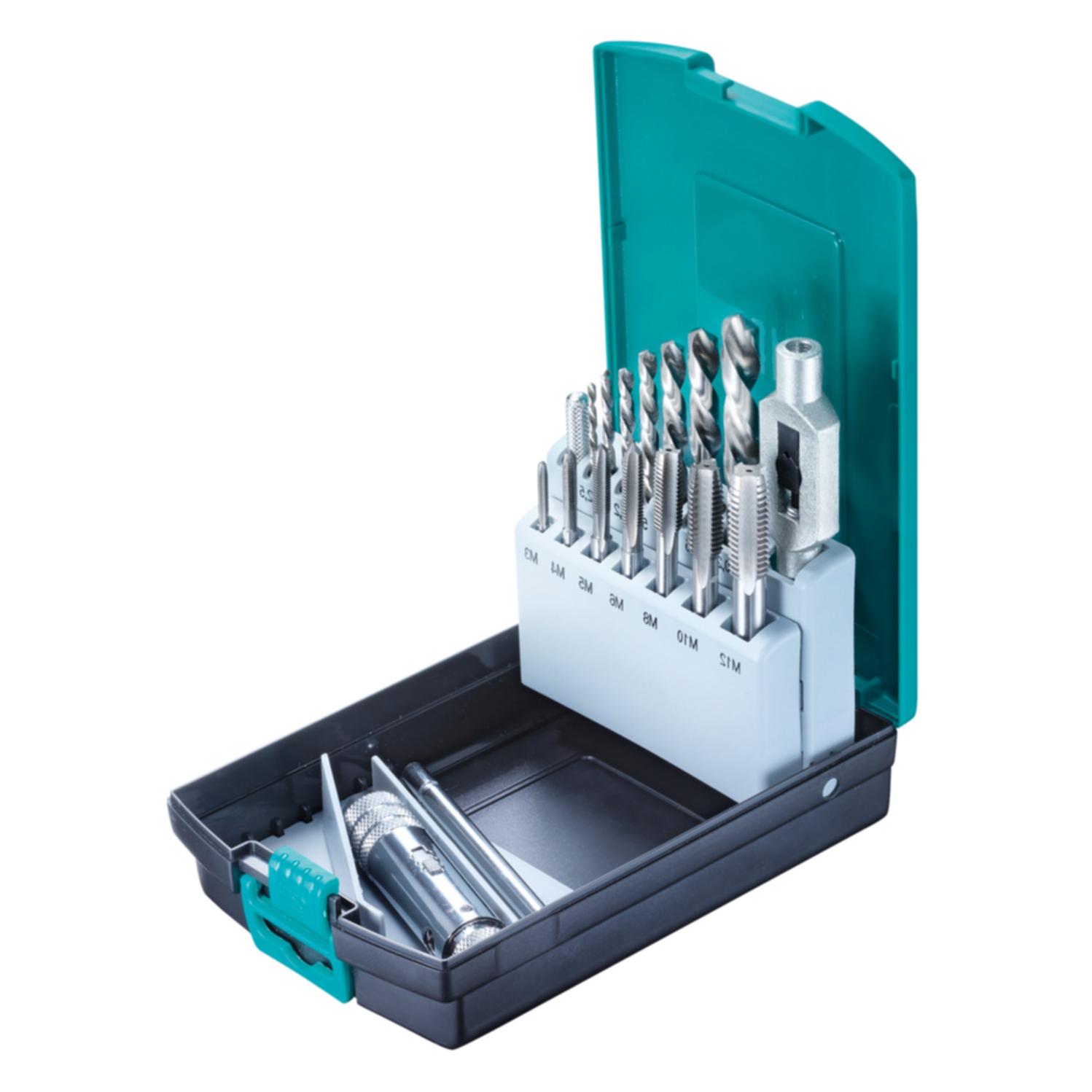 technocraft HSS Einschnitt Gewindebohrer-Satz, 16-tlg (11481.16.000)
