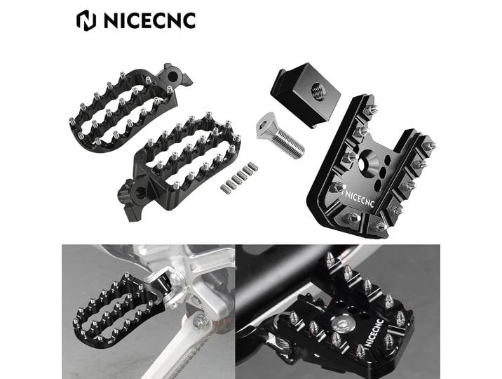 NICECNC repose-pieds larges et extension de pédale de levier de frein pour Yamaha Tenere 700 édition rallye 2020-2024 édition rallye 2020-24