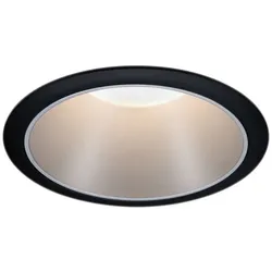 Paulmann Einbauspot LED COLE IP44, starr, inkl. LED COIN Modul, 230V, 6.5W 2700K460lm 100°, 3-stufig dimmbar, Schwarz / Silber PAUL-93407