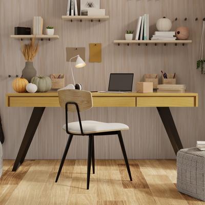 WYNDENHALL Mitchell SOLID WOOD Modern Industrial 72 inch Wide Large Desk