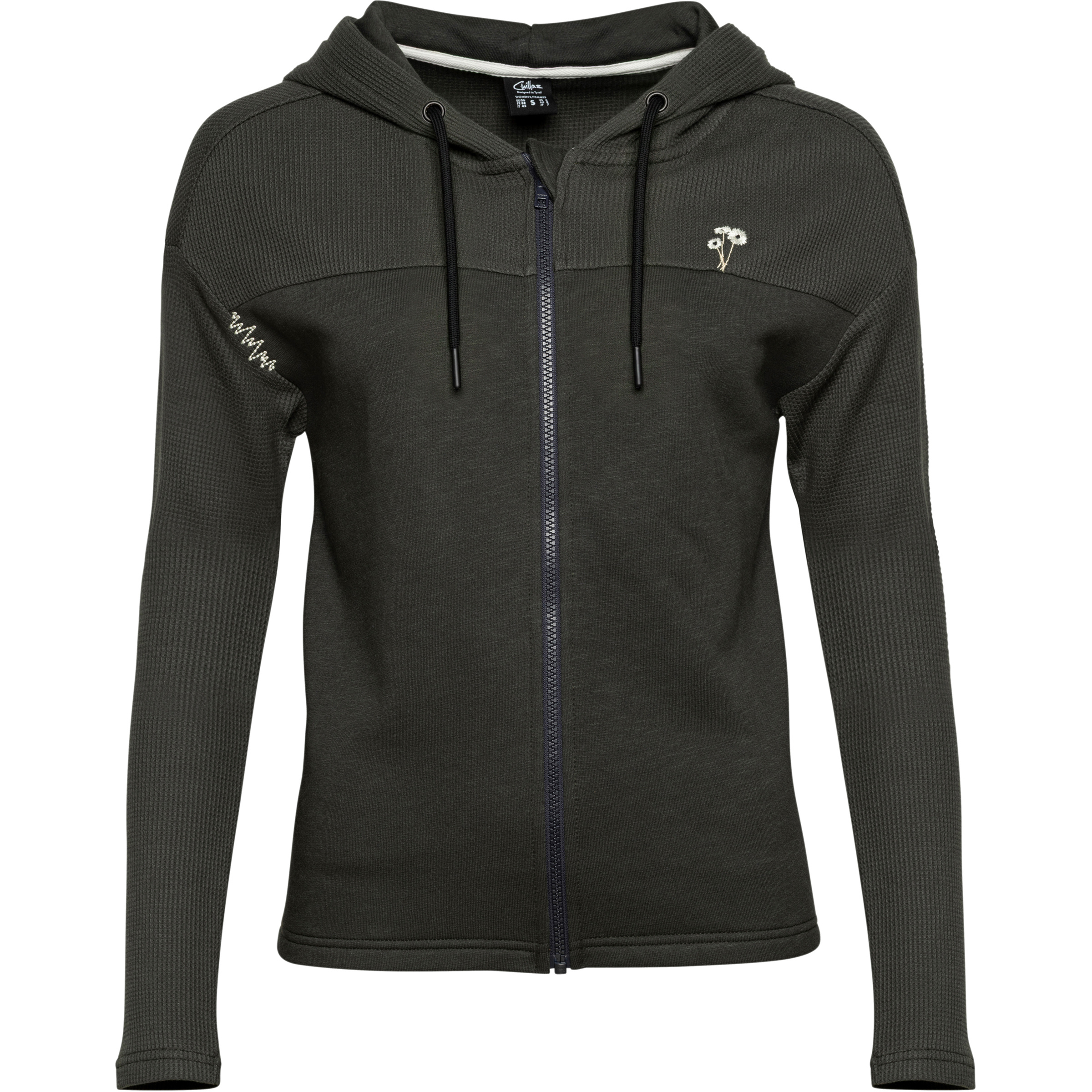 Chillaz Zeller See Flower Damen Fleecejacke schwarz Größe L Alpinklettern | Sportklettern | Bouldern Hautfreundlich