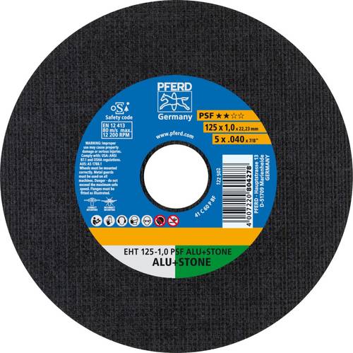 PFERD TOOLS PSF ALU+STONE 61819015 Trennscheibe gerade 125mm 10 St. Aluminium, NE-Metalle