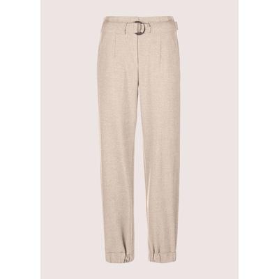Cargohose MADELEINE "Cargo-Pants Lässige Damenhose mit Gürtel und Gummisaum", Damen, Gr. 19, N + K Gr, weiß (perlweiß), Obermaterial: 63% Polyester PES. 32% Viskose CV. 5% Elasthan EL., Modern, Hosen Cargohose, Hose mit Gürtel