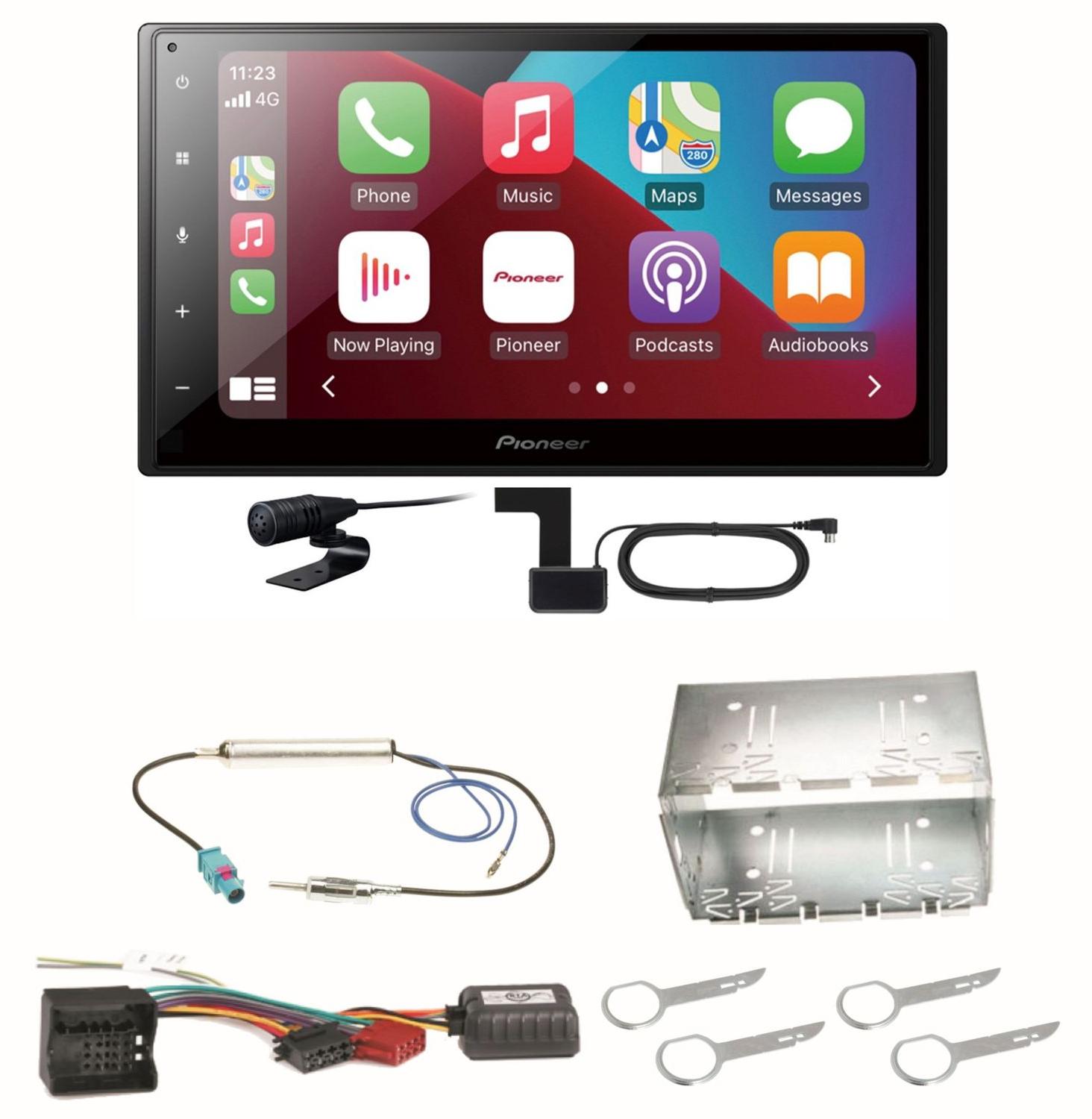 Pioneer SPH-DA160DAB Android Auto CarPlay Einbauset für Fox Polo 9N3