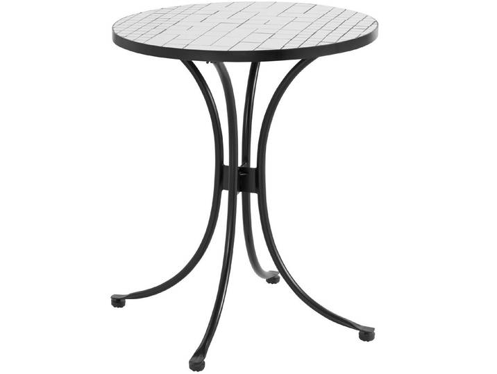 loft24 Bistrotisch Stanley - Ablagetisch Akzentisch Sofatisch Nachttisch Wohnzimmertisch, runder Bistro Tisch mit Metallgestell, Höhe 75 cm
