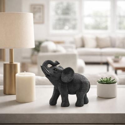 Sagebrook Home "Resin Intricate Elephant Decorative Figurine - 7"" - 7.0"""