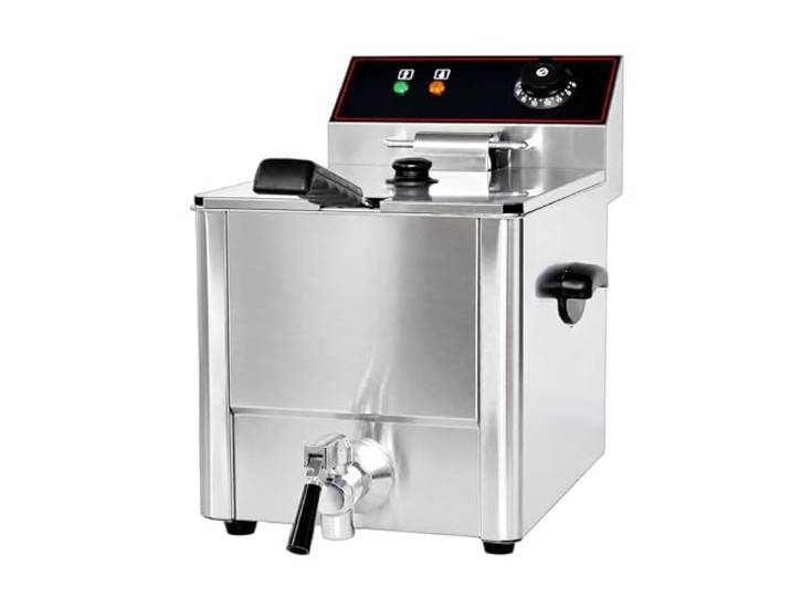 Friteuse Électrique avec Vanne de Vidange – 8 Litres – 3600 W