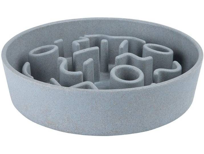 Futternapf District 70 Bamboo Dog Slow Feeder Ø 21 cm , blau (blaugrau), Ø:21cm, Näpfe, Futternapf
