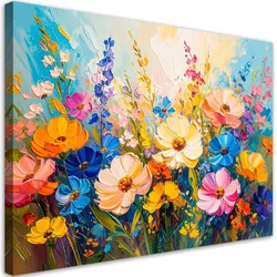 LEINWANDBILD Bunte Wildblumen 60x40cm
