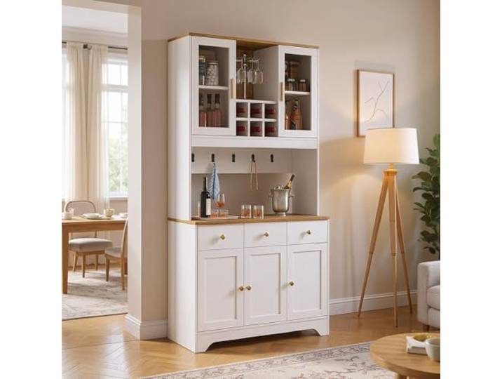FurnitureR Konsolentisch, Weiß, Moderne Funktionalität und Vielseitigkeit, Mit Viel Stauraum, Ideal für Wohnzimmer