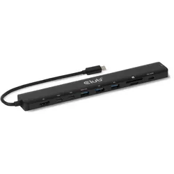 CLUB3D CSV-2550 laptop-dockingstation & portreplikator Kabelgebunden USB Typ-C Schwarz
