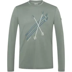 Super Natural, Herren, Funktionsshirt, Kryssede Ski (L), Grün